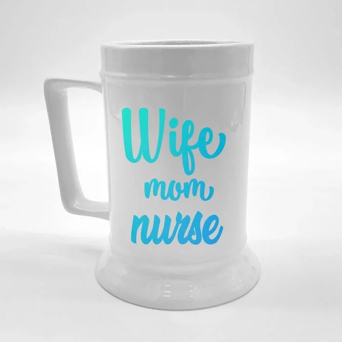 Wife Mom Nurse Gift Front & Back Beer Stein