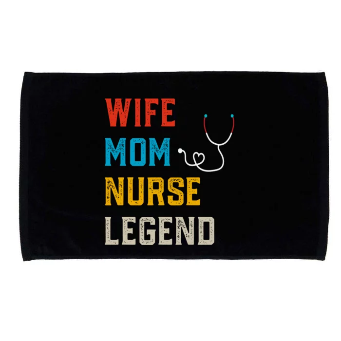 Wife Mom Nurse Legend Vintage Cute Gift Microfiber Hand Towel