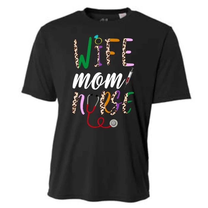 Wife Mom Nurse Cheetah Cooling Performance Crew T-Shirt