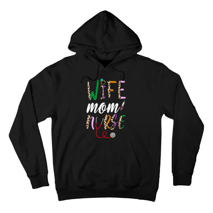 Wife Mom Nurse Cheetah Hoodie