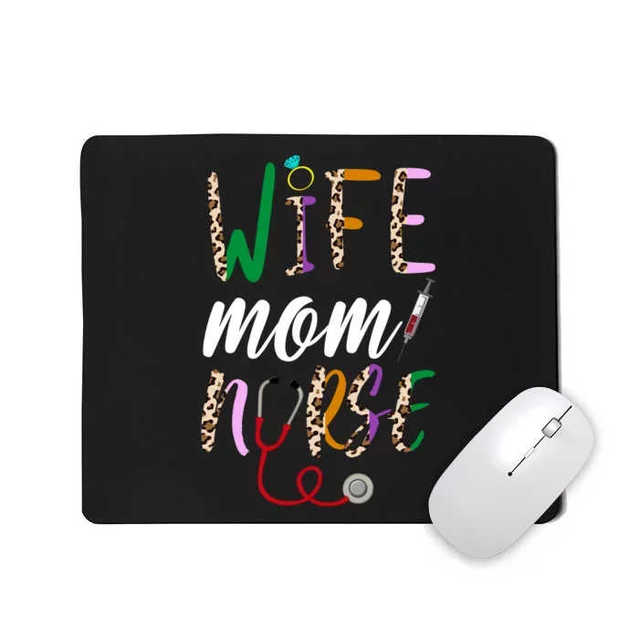 Wife Mom Nurse Cheetah Mousepad