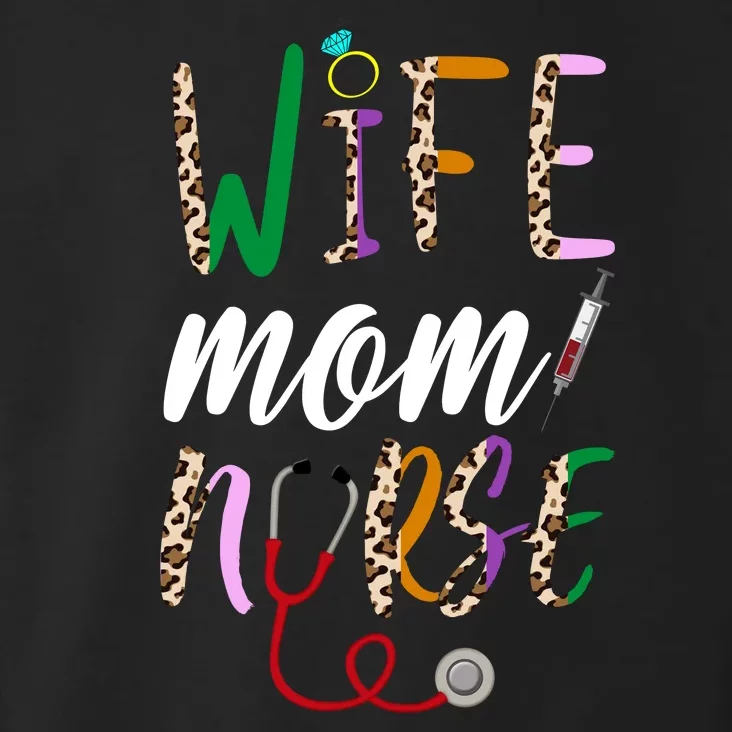 Wife Mom Nurse Cheetah Toddler Hoodie