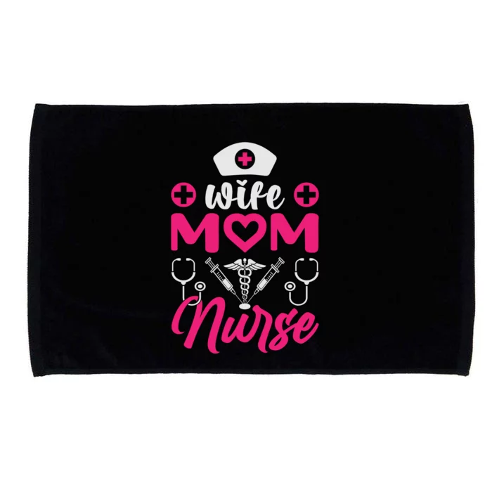 Wife Mom Nurse Funny T Microfiber Hand Towel