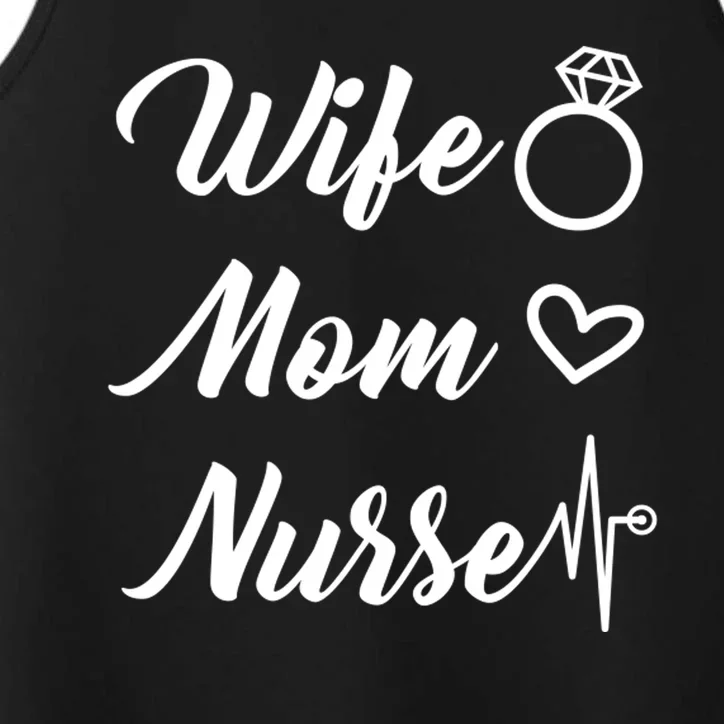 Wife Mom Nurse Cute Gift Performance Tank