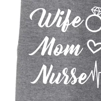 Wife Mom Nurse Cute Gift Doggie 3-End Fleece Hoodie