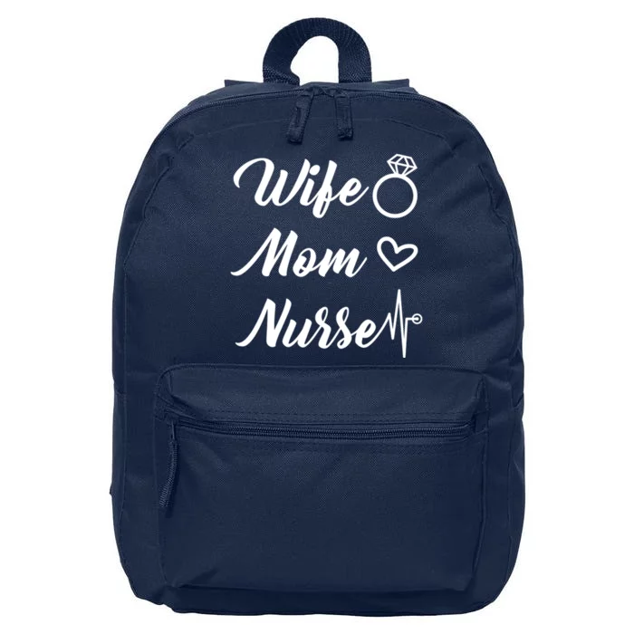 Wife Mom Nurse Cute Gift 16 in Basic Backpack