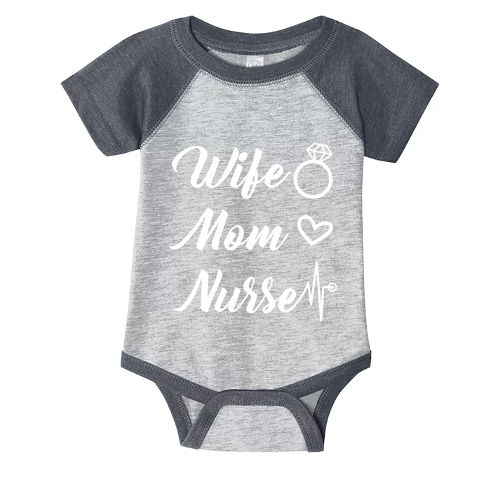 Wife Mom Nurse Cute Gift Infant Baby Jersey Bodysuit