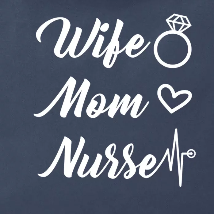 Wife Mom Nurse Cute Gift Zip Tote Bag