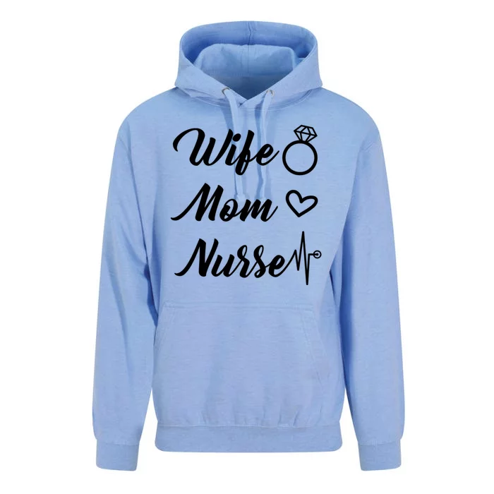 Wife Mom Nurse Cute Gift Unisex Surf Hoodie