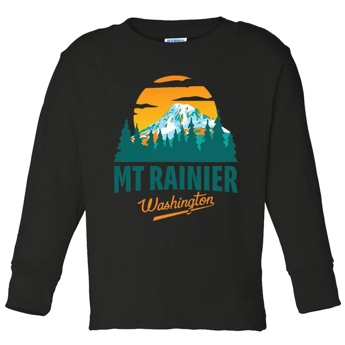 Washington Mt National Park Retro Vintage Design Toddler Long Sleeve Shirt