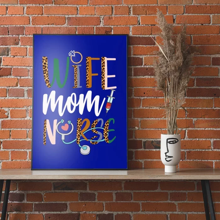 Wife Mom Nurse Rn Lpn Mothers Day For Nurses Gift Poster