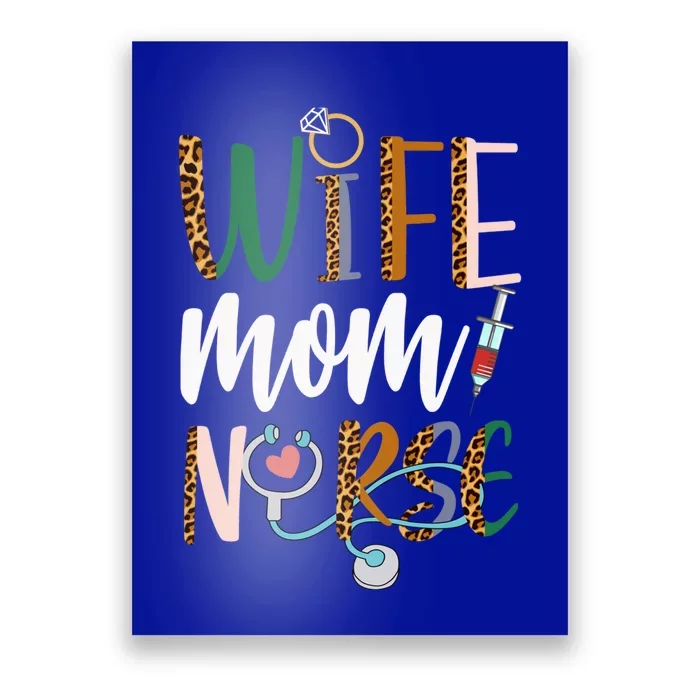 Wife Mom Nurse Rn Lpn Mothers Day For Nurses Gift Poster