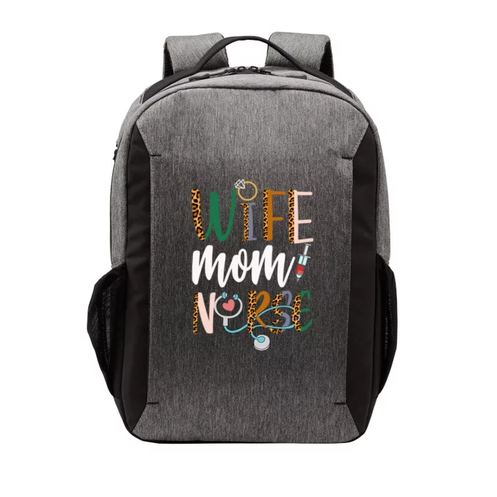 Wife Mom Nurse Rn Lpn Mothers Day For Nurses Gift Vector Backpack