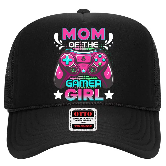 Women Mom Of The Game Girl Gift Game Controllers High Crown Mesh Trucker Hat