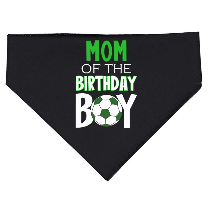 Wo Mom Of The Birthday Boy Soccer Mom USA-Made Doggie Bandana