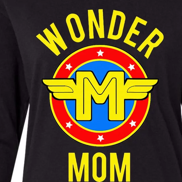 Womens Mom Of The Birthday Wonder Super Hero Party Idea Womens Cotton Relaxed Long Sleeve T-Shirt