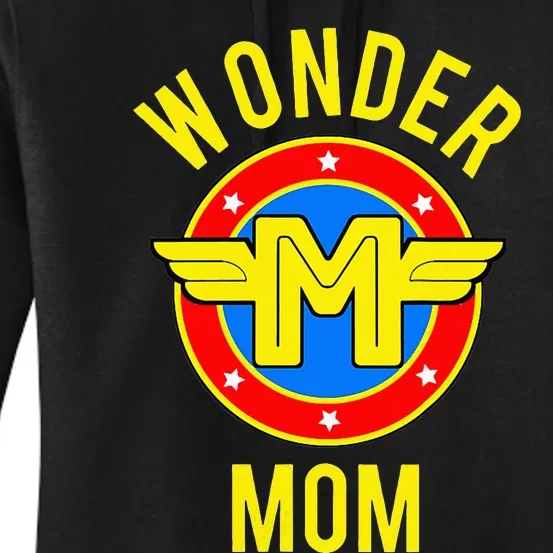 Womens Mom Of The Birthday Wonder Super Hero Party Idea Women's Pullover Hoodie