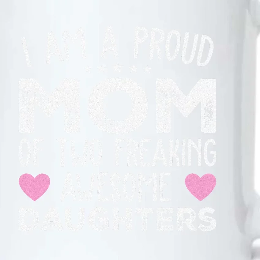 Women Mom Of 2 Girl Two Daughters Mothers Day Black Color Changing Mug