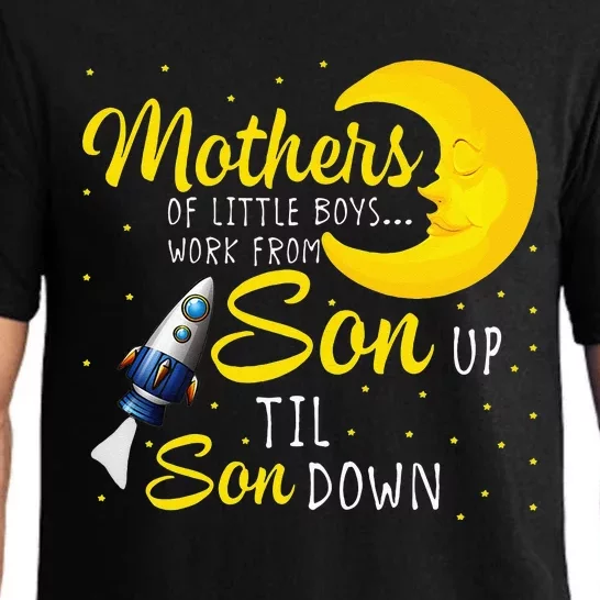 Womens Mothers Of Little Work From Son Up To Son Down Pajama Set