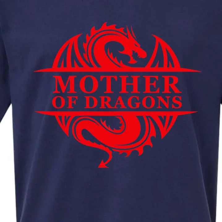 Wo Mother Of Dragons Mom Mother's Day Dragon Family Outfit Sueded Cloud Jersey T-Shirt