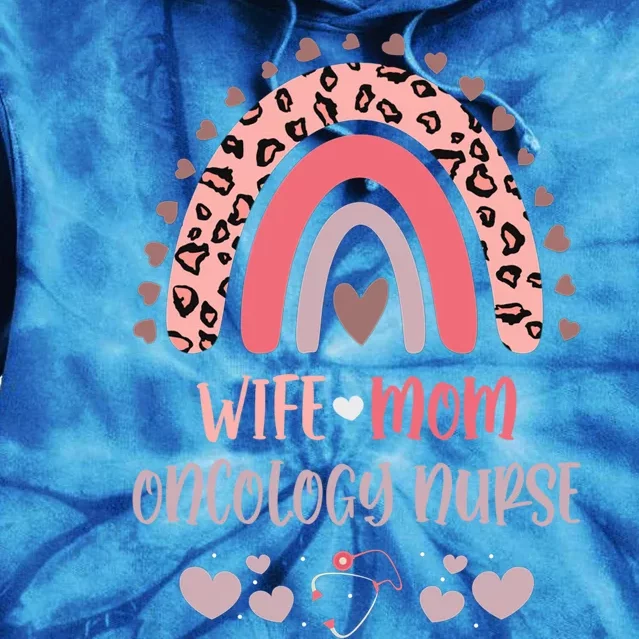 Wife Mom Oncology Nurse Strong As A Mother Nurse Mom Mother' Gift Tie Dye Hoodie