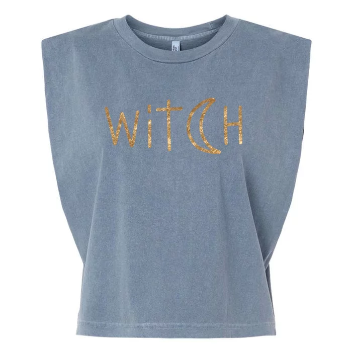 Witch Moon October Halloween Garment-Dyed Women's Muscle Tee