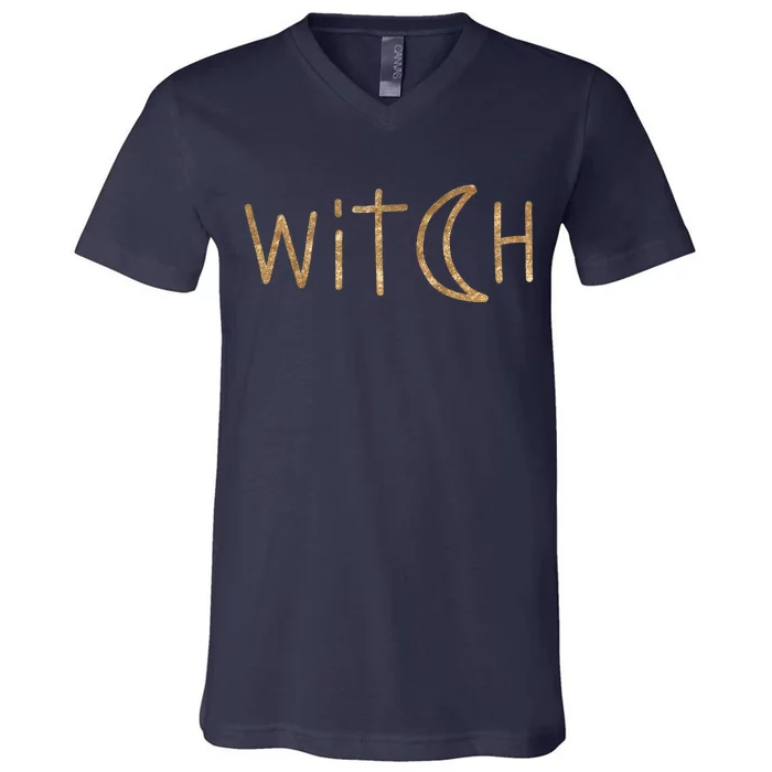 Witch Moon October Halloween V-Neck T-Shirt