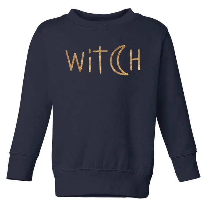 Witch Moon October Halloween Toddler Sweatshirt