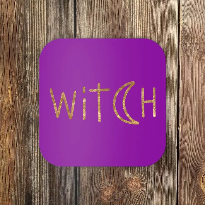 Witch Moon October Halloween Coaster