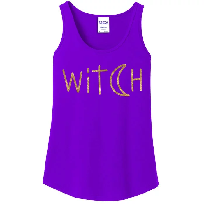 Witch Moon October Halloween Ladies Essential Tank