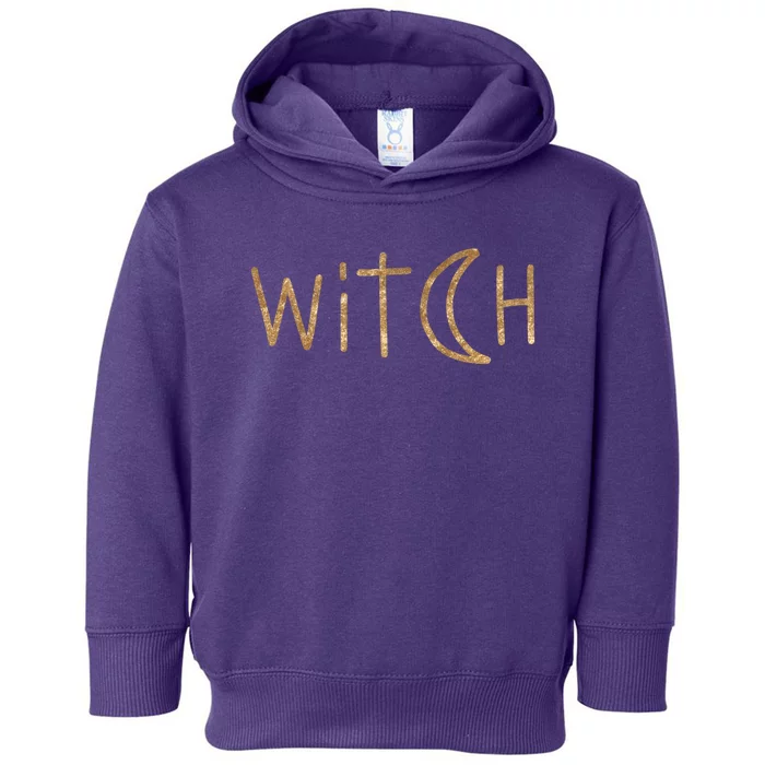 Witch Moon October Halloween Toddler Hoodie