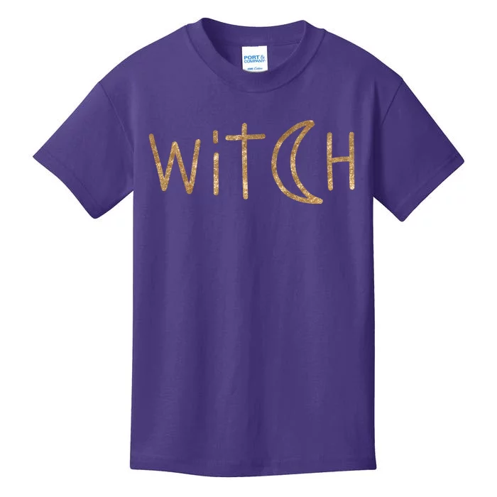 Witch Moon October Halloween Kids T-Shirt