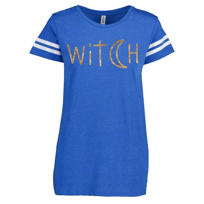 Witch Moon October Halloween Enza Ladies Jersey Football T-Shirt