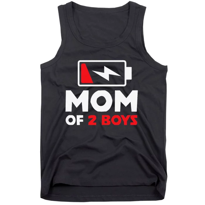 Womens Mom Of Two Mother Of Two Mom Of 2 Twin Mother Tank Top