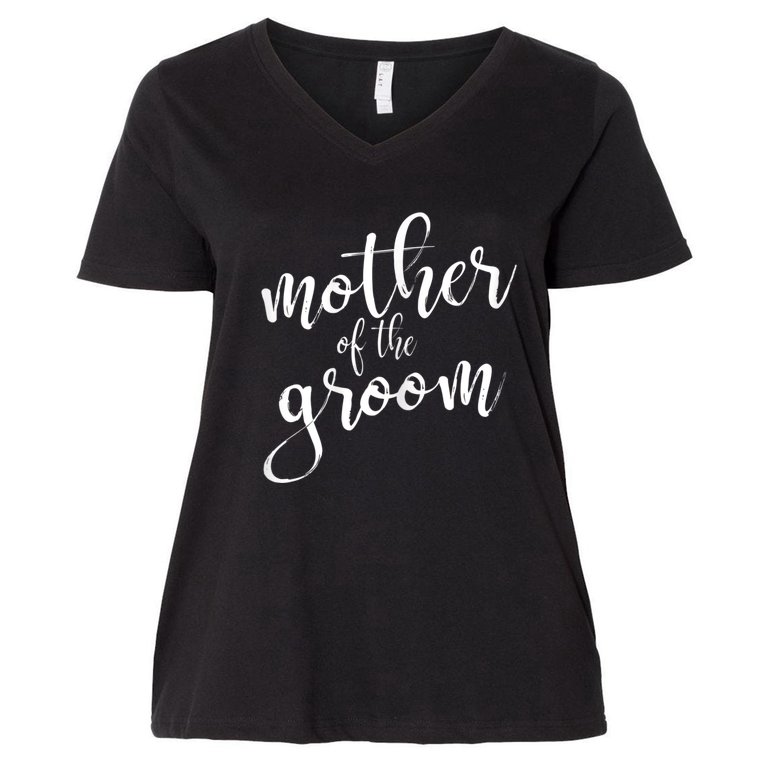 Womens Mother Of The Groom Matching Bridal Shower Women's V-Neck Plus Size T-Shirt