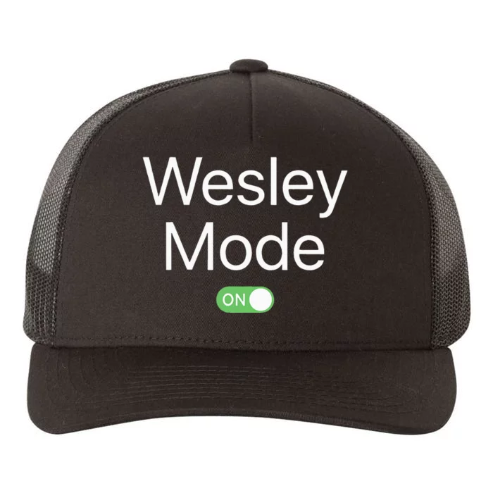 Wesley Mode On First Name Smartphone Design Novelty Yupoong Adult 5-Panel Trucker Hat