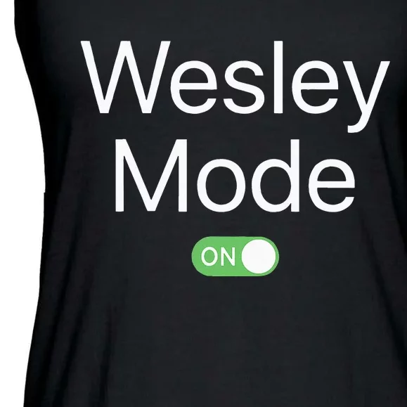 Wesley Mode On First Name Smartphone Design Novelty Ladies Essential Flowy Tank