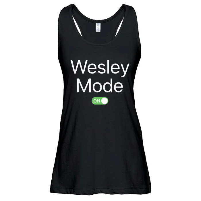 Wesley Mode On First Name Smartphone Design Novelty Ladies Essential Flowy Tank