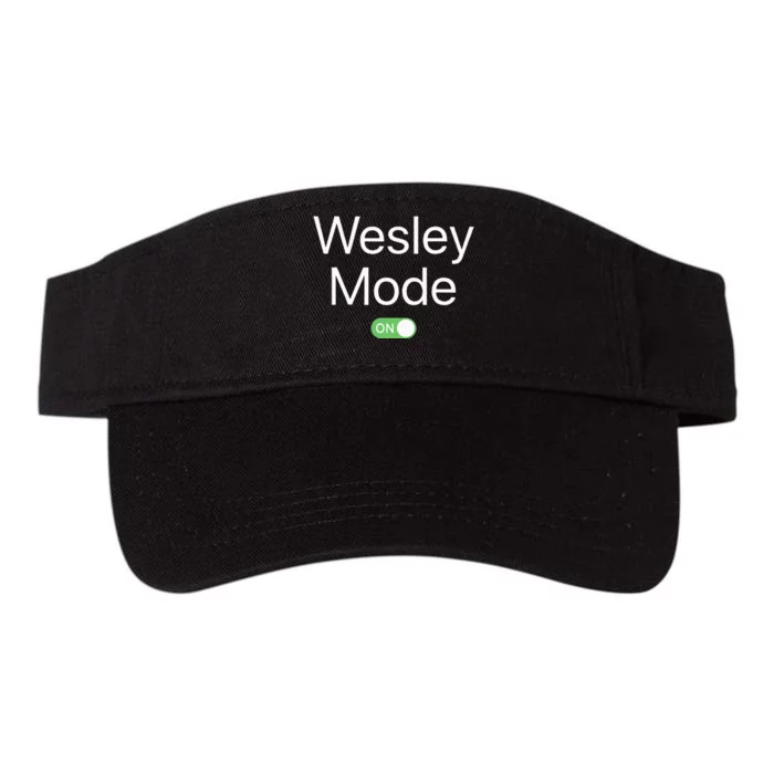 Wesley Mode On First Name Smartphone Design Novelty Valucap Bio-Washed Visor