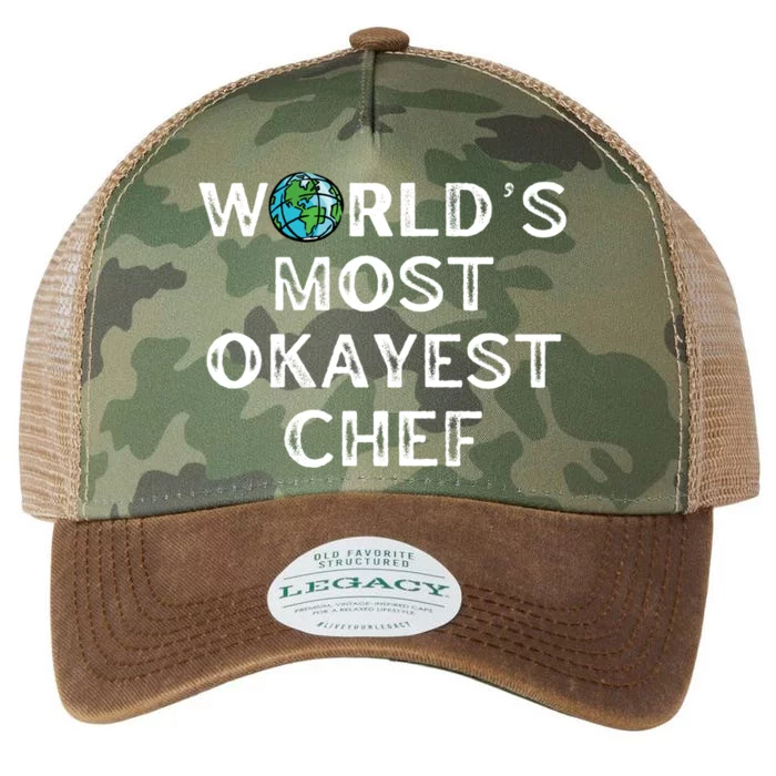 Worlds Most Okayest Chef Meaningful Gift Legacy Tie Dye Trucker Hat