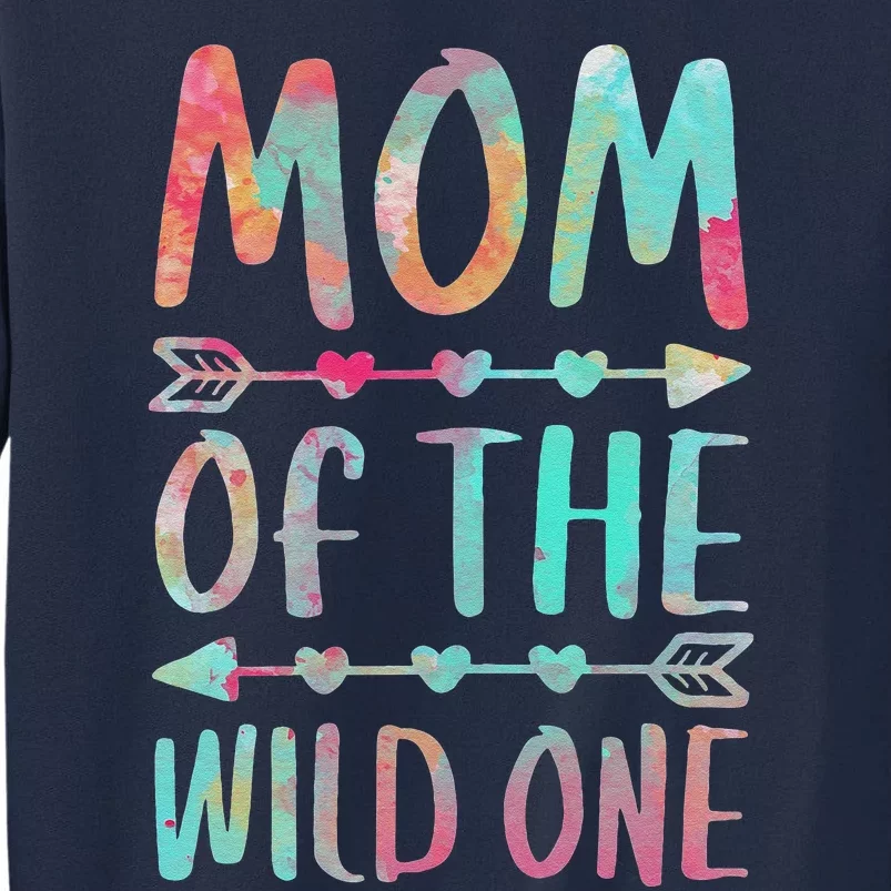 Womens Mom Of The Wild One Mother's Day Tall Sweatshirt