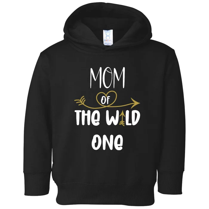 Womens Mom Of The Wild One 1st Birthday First Thing Mommy Toddler Hoodie