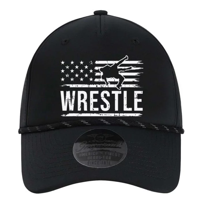 wrestling MMA patriotic flag theme for wrestler graphic Performance The Dyno Cap