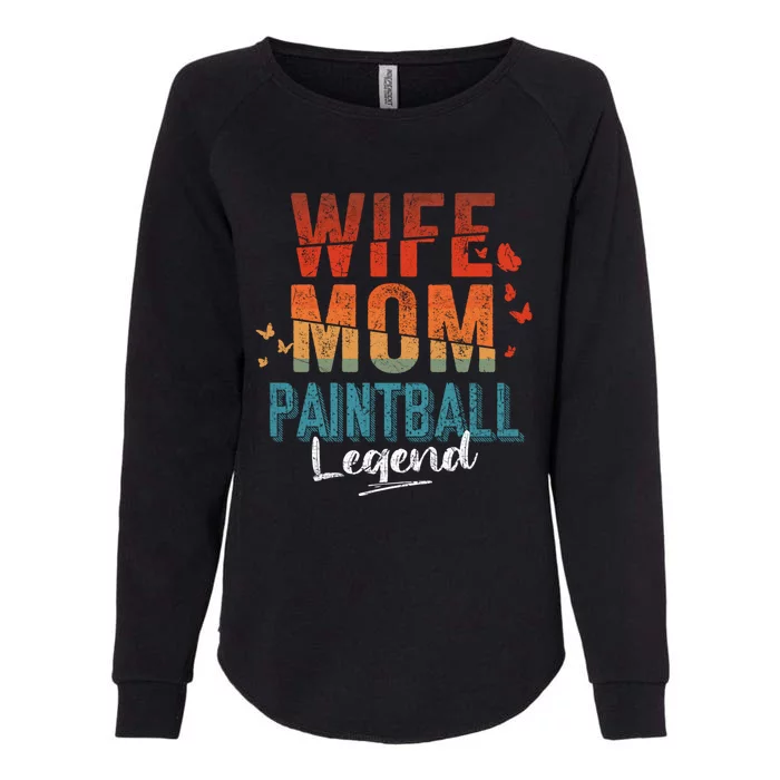 Wife Mom Paintball Legend Mother's Day Retro Vintage Cute Gift Womens California Wash Sweatshirt