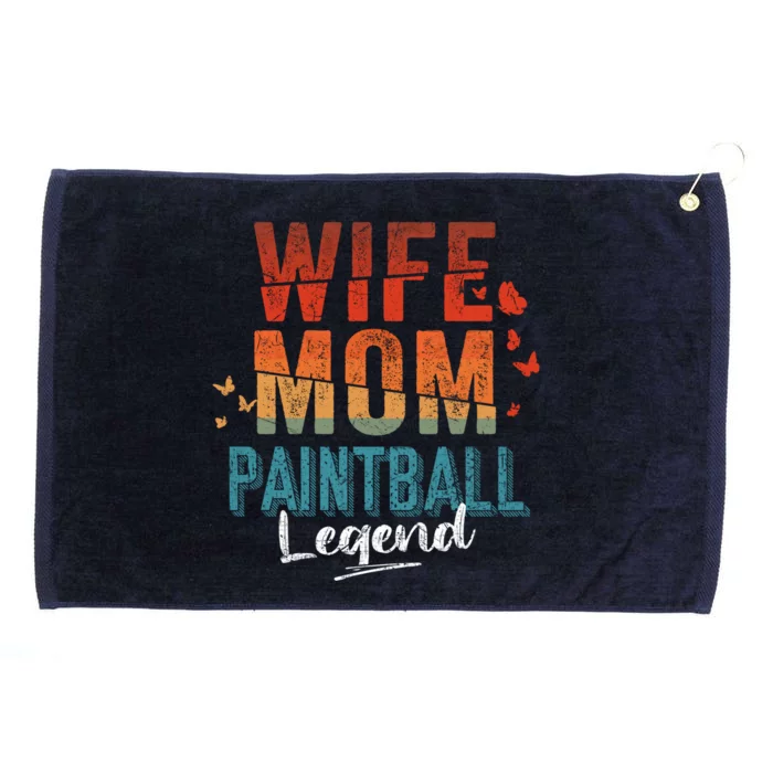 Wife Mom Paintball Legend Mother's Day Retro Vintage Cute Gift Grommeted Golf Towel