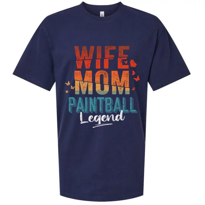 Wife Mom Paintball Legend Mother's Day Retro Vintage Cute Gift Sueded Cloud Jersey T-Shirt