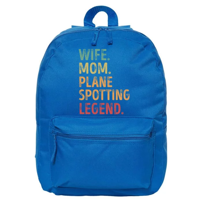 Wife Mom Plane Spotting Legend Gift 16 in Basic Backpack