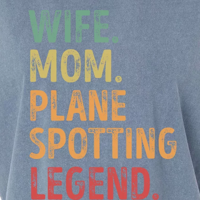 Wife Mom Plane Spotting Legend Gift Garment-Dyed Women's Muscle Tee