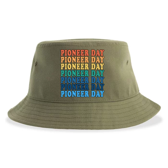 Women's Mormon Pioneers Day Celebration Retro Utah Sustainable Bucket Hat