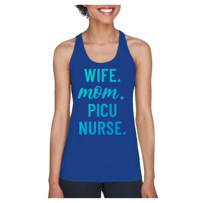 Wife Mom Picu Nurse Appreciation Cute Gift Women's Racerback Tank